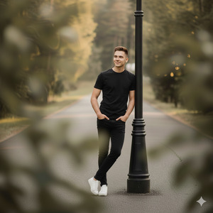 Standing Straight Hands in Pockets Minimal