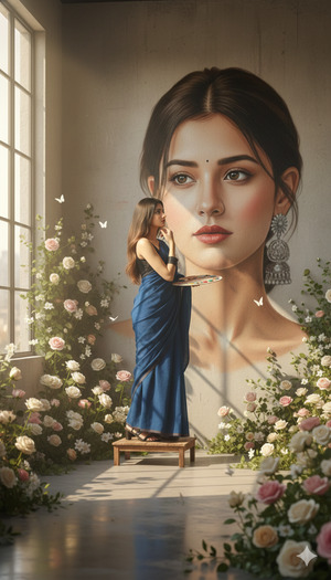 Step Back Checking the Artwork Creative Storytelling