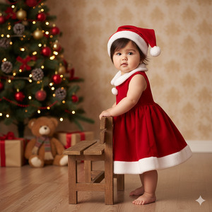 Trending Baby Santa Portrait