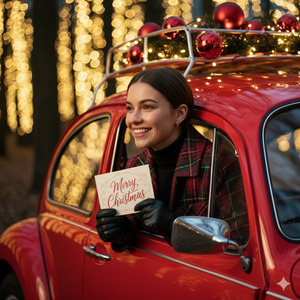 Trending Christmas Car Portrait