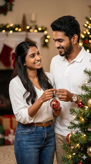 Trending Christmas Couple Portrait