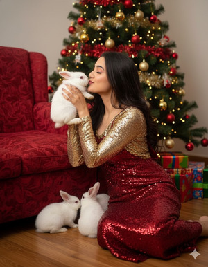 Trending Christmas Rabbit Portrait 1