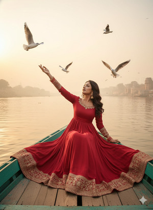 Trending Cinematic Varanasi Boat Portrait