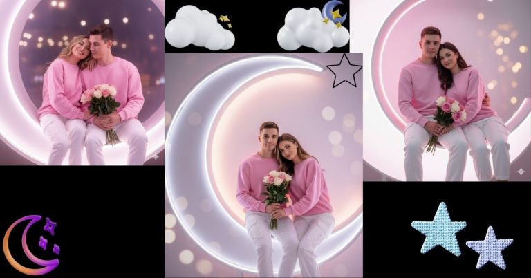 Trending Couple Moon Photo (Instagram Reel Size)