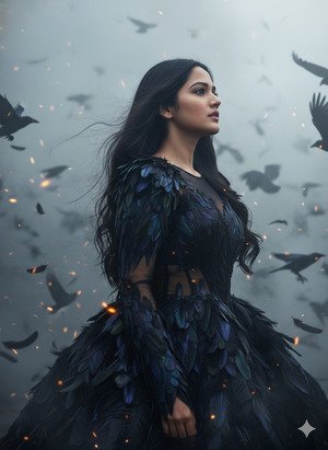 Trending Dark Valkyrie Raven Queen Portrait