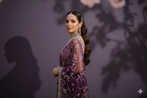 Trending Deep Purple Saree Look for Instagram Reels