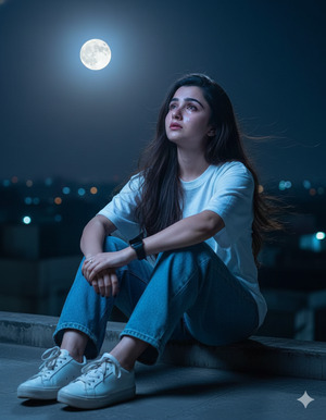 Trending Emotional Rooftop Night Portrait