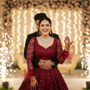 Trending Engagement Night Couple Portrait