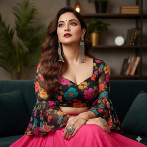 Trending Hina Khan Inspired Indian Portrait