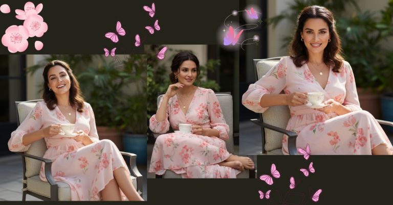 Trending Pink Floral Dress Portrait for Instagram Reels