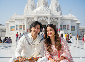 Trending Realistic Hindu Temple Couple Photo