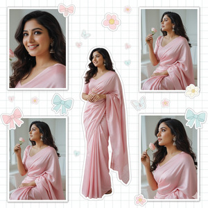 Trending Scrapbook Collage Saree Aesthetic
