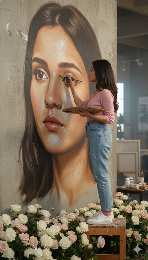 Trending Self Portrait Wall Painting Art