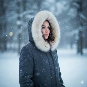 Trending Serene Snowfall Portrait