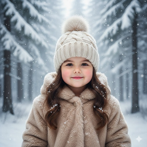 Trending Serene Winter Portrait of a Little Girl 1