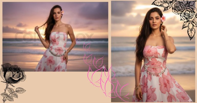 Tropical Sunset Beach Portrait