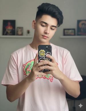 Two Hands Phone Slight Head Tilt