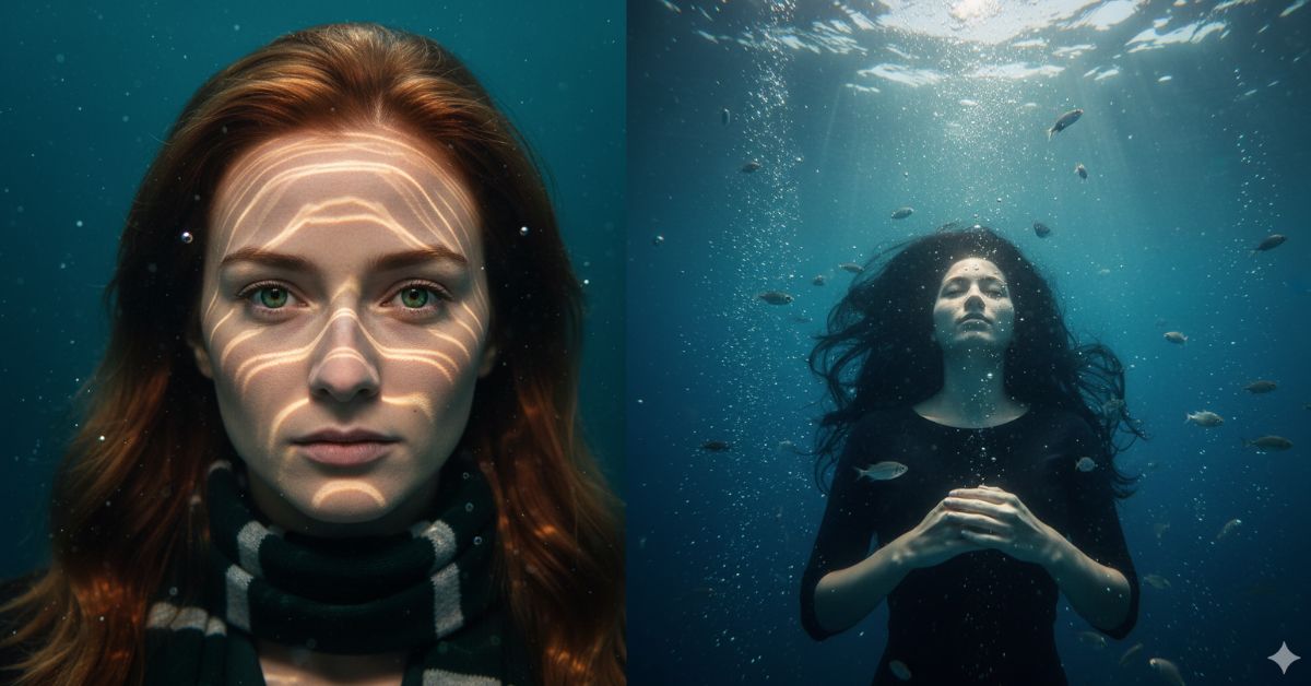 Ultra-Realistic Underwater Sunlight Portrait