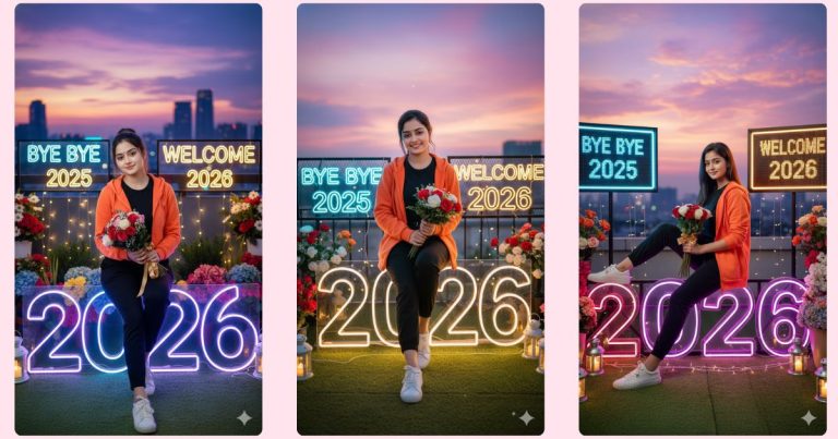 Viral AI Image: Google Gemini Prompt for Trending New Year 2026 Rooftop Photoshoot