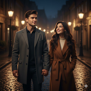 Walking Hand in Hand Pose