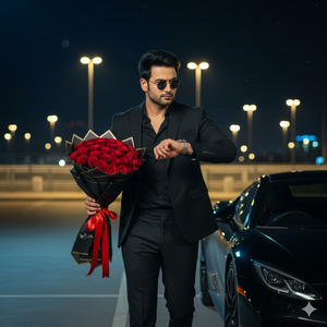 Walking While Looking at Watch Powerful Boss Vibe