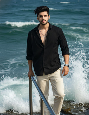 Windy Sea Steel Rod Portrait Look 1