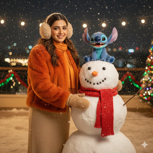 Winter Cinematic Portrait with Stitch