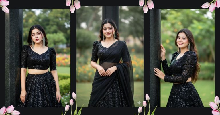 viral-ai-image-google-gemini-black-lehenga-portrait