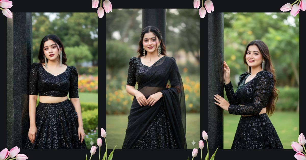 viral-ai-image-google-gemini-black-lehenga-portrait