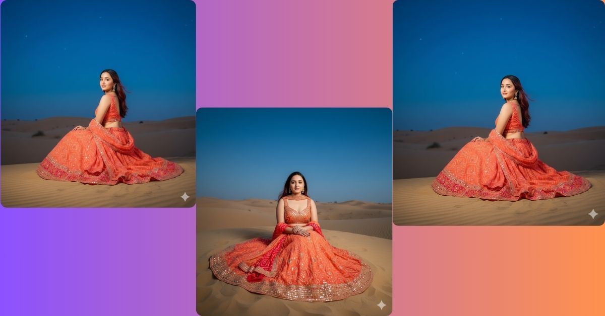 viral-ai-image-google-gemini-blue-hour-desert-bridal-portrait