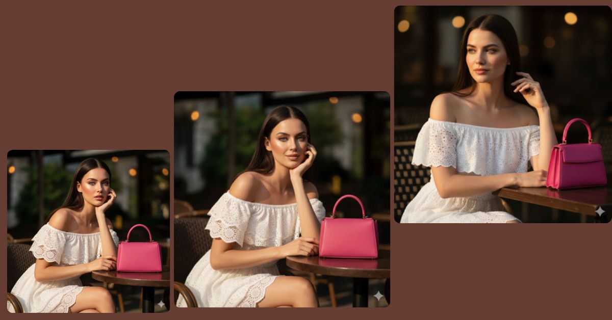 Google Gemini Prompt, Viral AI Image, Cafe Fashion AI, Golden Hour Portrait