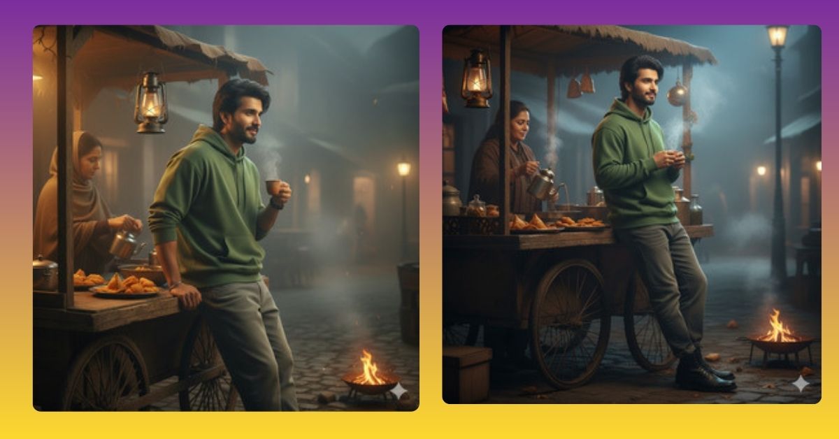 viral-ai-image-google-gemini-cozy-street-tea-scene