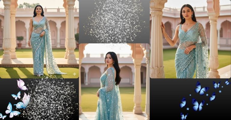 viral-ai-image-google-gemini-ice-blue-saree-prompt