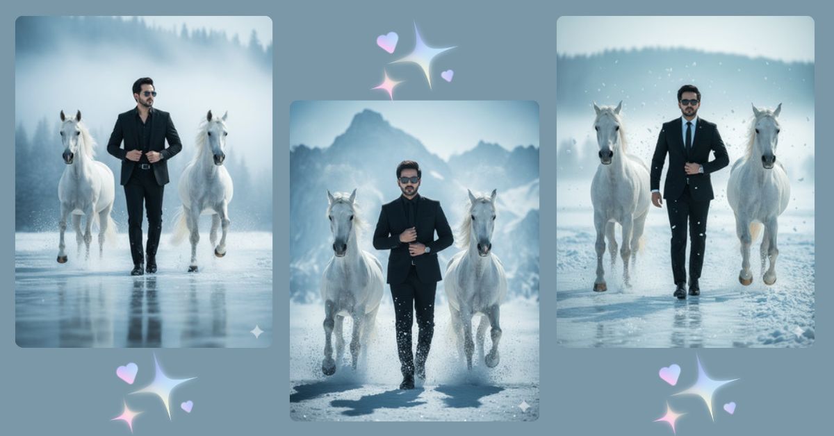 viral-ai-image-google-gemini-man-horses-snow-prompt