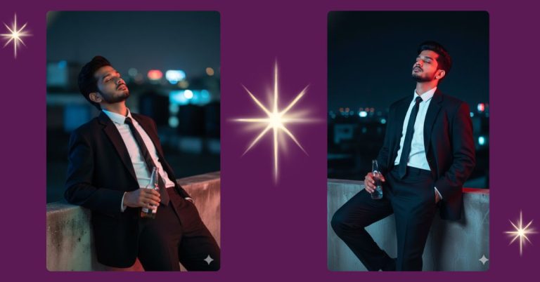 viral-ai-image-google-gemini-neon-rooftop-portrait