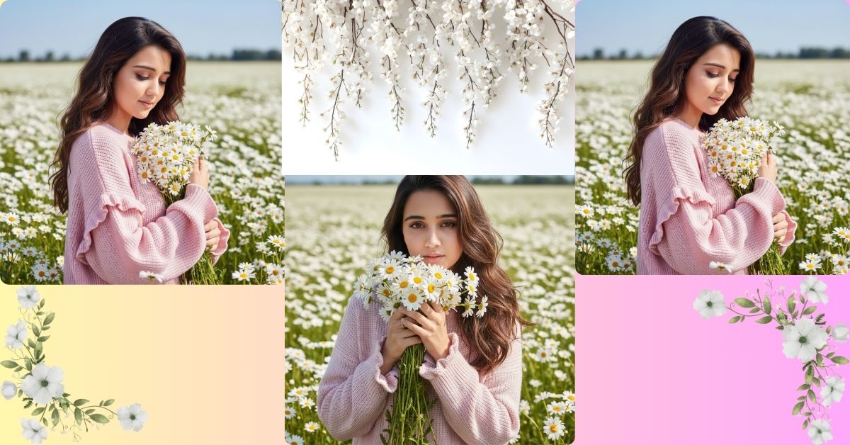 viral-ai-image-google-gemini-prompt-daisy-field-aesthetic-portrait-9-16