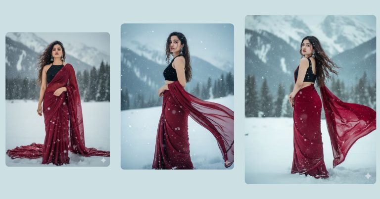 viral-ai-image-google-gemini-prompt-red-saree-snowy-mountain-9-16
