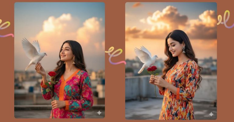 viral-ai-image-google-gemini-rooftop-golden-hour-portrait