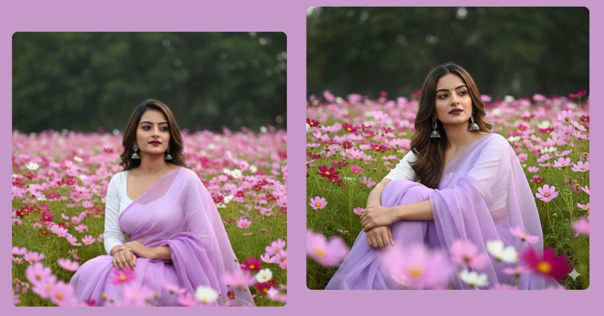 viral-ai-image-google-gemini-saree-flower-field-prompt