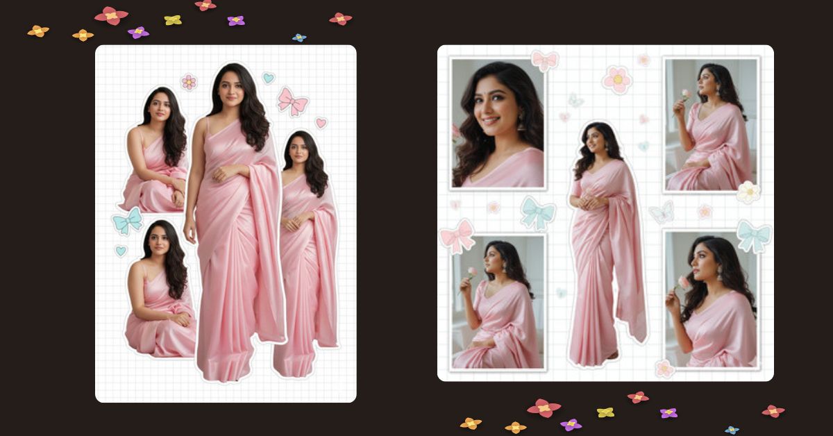 viral-ai-image-google-gemini-scrapbook-collage-saree-prompt