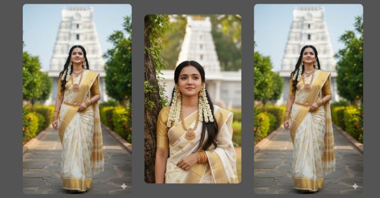 viral-ai-image-google-gemini-south-indian-saree-balaji-mandir-prompt