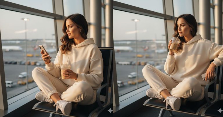 Airport Golden-Hour Portrait