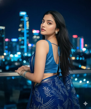 Back to Camera Over the Shoulder Pose