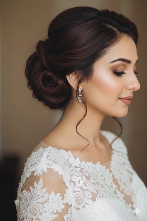 Chin Slightly Lifted Confident Yet Soft Bridal Mood