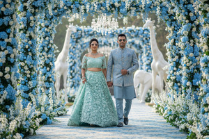 Confident Walk Forward Power Couple Look