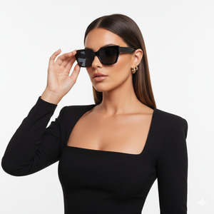 Editorial Sunglasses Portrait Studio Fashion Look