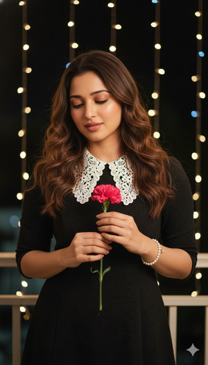 Flower at Chest Level Looking Down