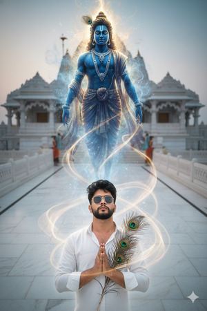 Hands Joined in Namaste Devotional Calm