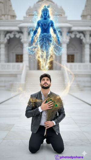 Kneeling in Devotion Deeply Spiritual Cinematic