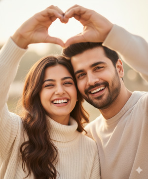 Laughing Together Pose